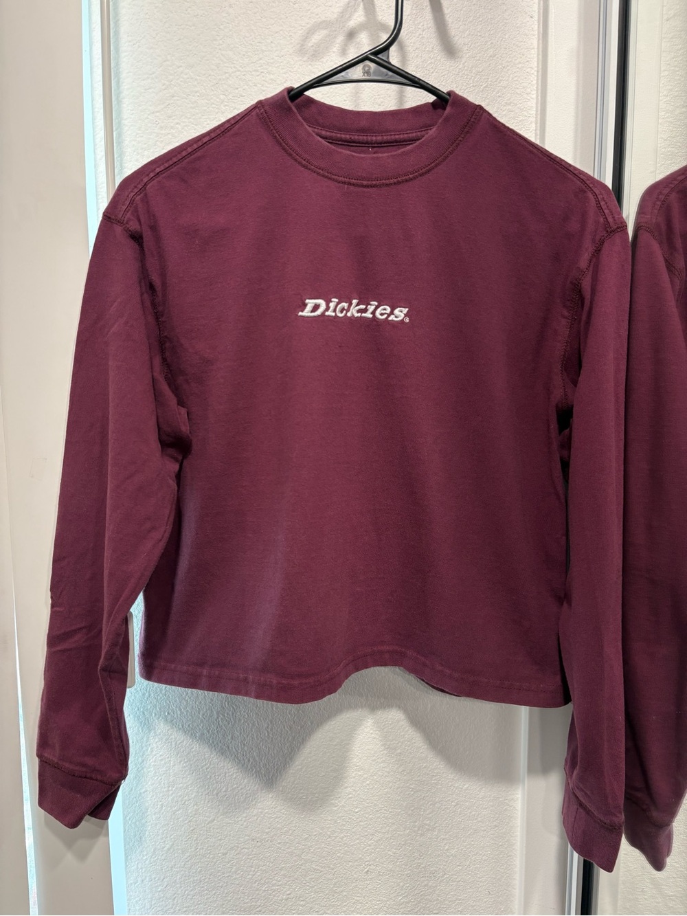 Dickies Maroon Crewneck Sweatshirt with White Logo